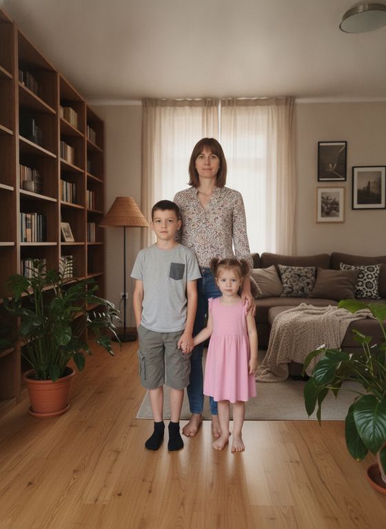 Семья дома, одна локация — 5 кадров — Мама с дочкой