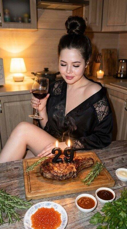Уютный день рождения на домашней кухне