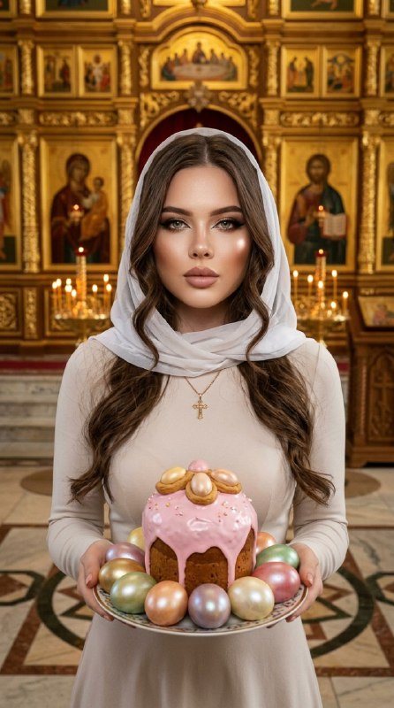 Пасхальный портрет в храме