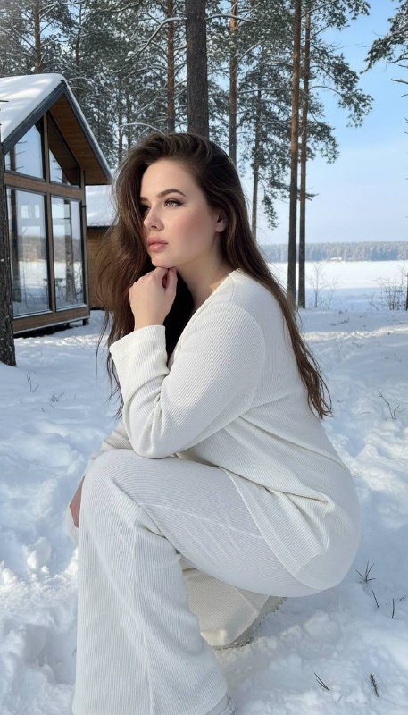 Зимняя фотосессия у загородного дома